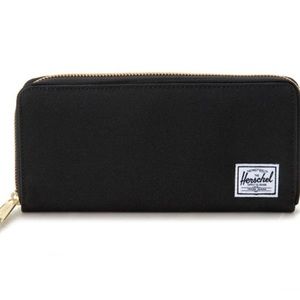 Herschel Supply Co. Avenue Black Canvas Full Length Zipper Wallet